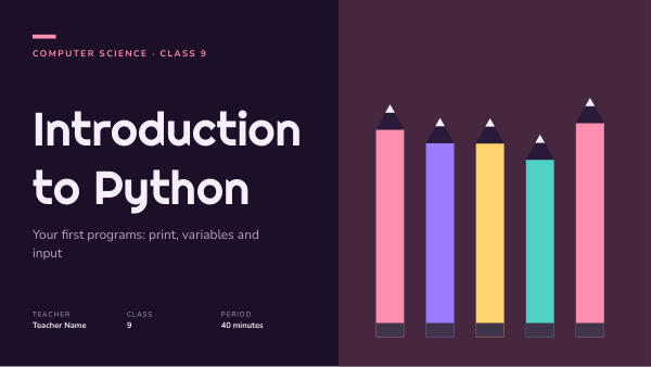 Introduction to Python (Dark Plum) — preview