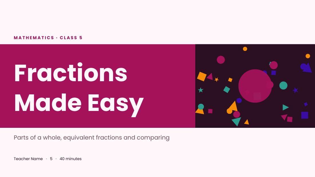 Fractions Made Easy (Berry) — cover slide