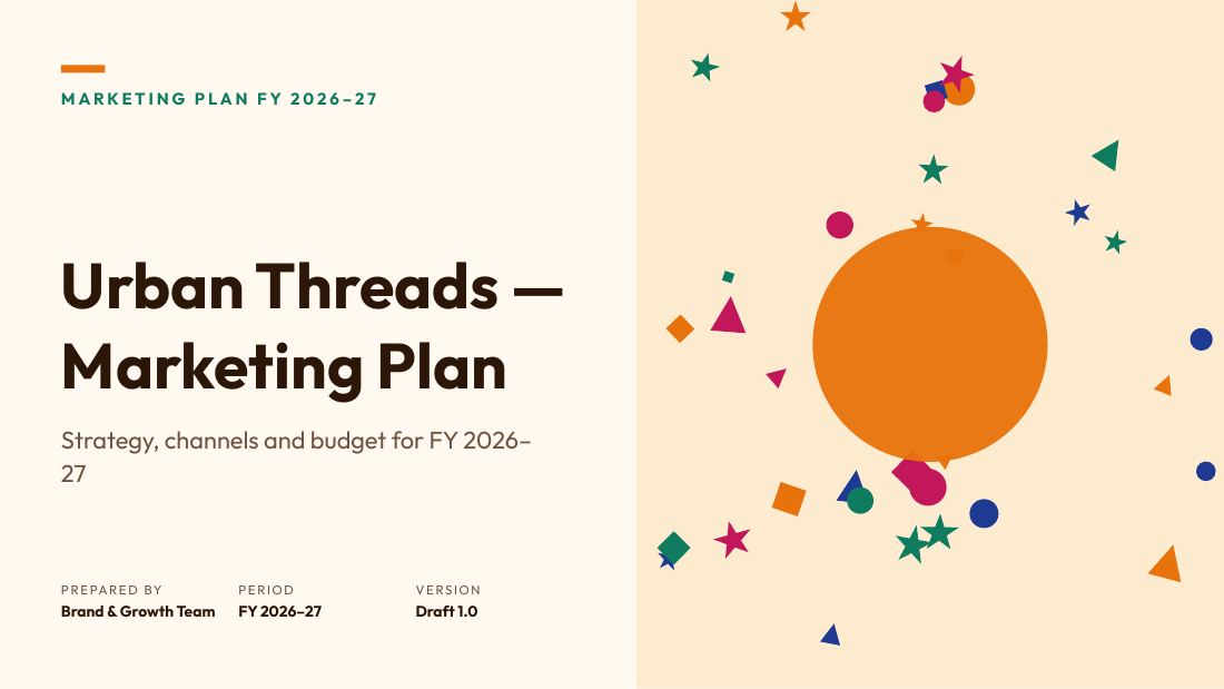 Urban Threads (Saffron) — cover slide