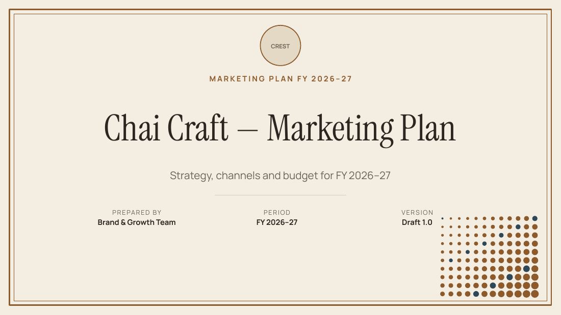 Chai Craft (Kraft) — cover slide