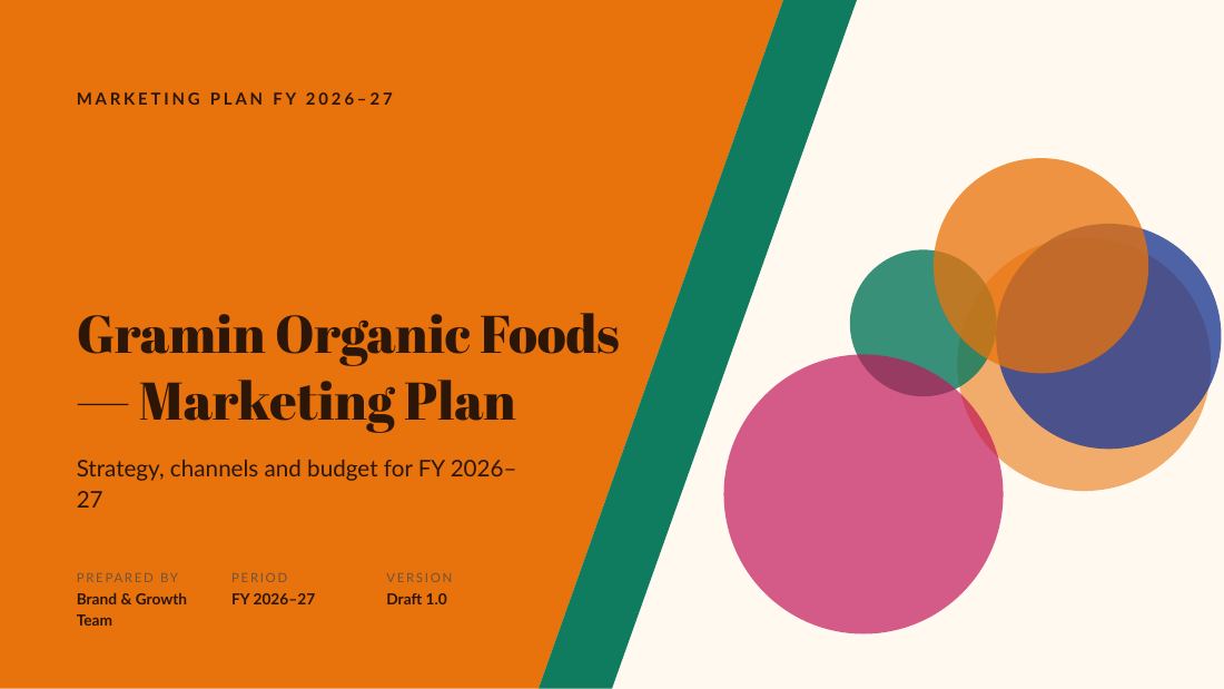 Gramin Organic Foods (Saffron) — cover slide