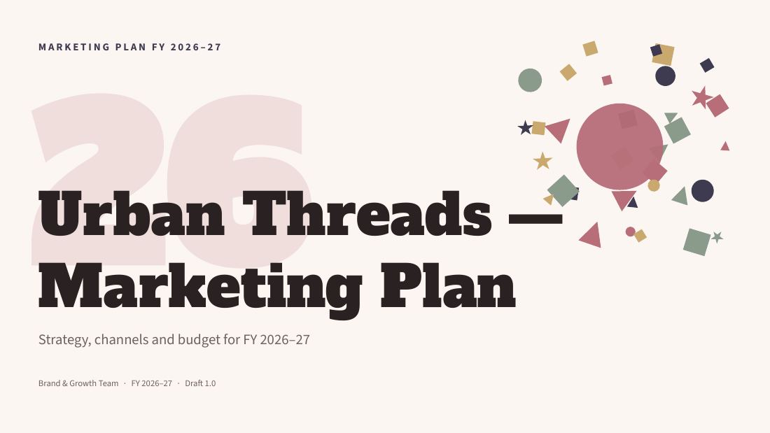 Urban Threads (Rose Gold) — cover slide