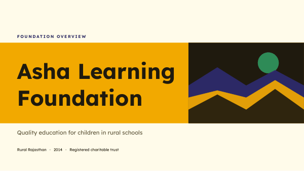 Asha Learning Foundation (Butter) — preview