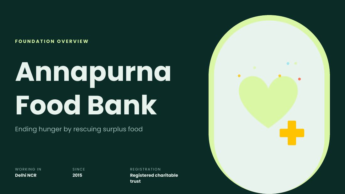 Annapurna Food Bank (Dark Green) — cover slide