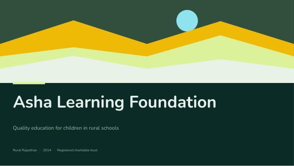 Asha Learning Foundation (Dark Green) — preview