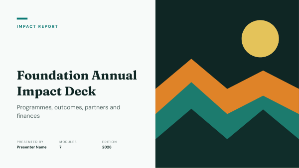 Foundation Annual Impact Deck — NGO / foundation (long) — preview