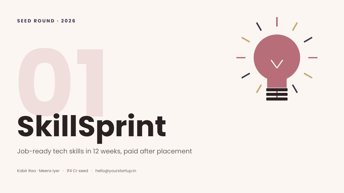 SkillSprint (Rose Gold) — cover slide