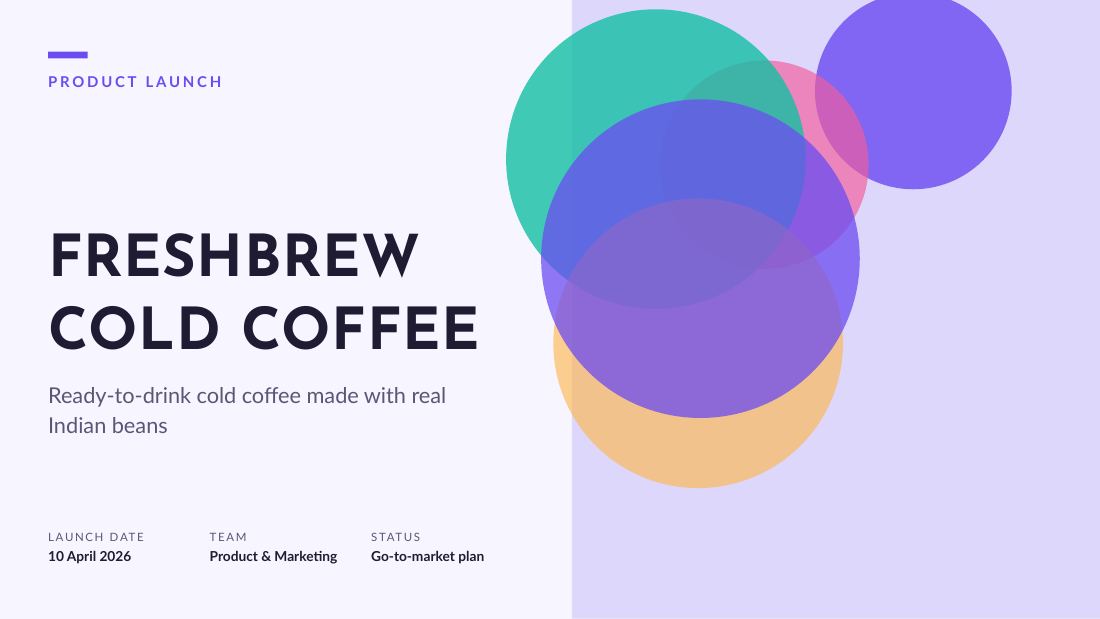 FreshBrew Cold Coffee (Soft Lilac) — cover slide