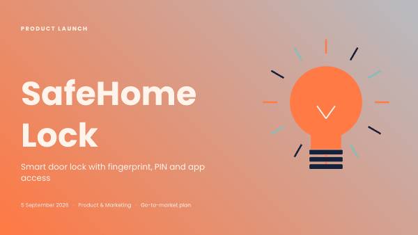 SafeHome Lock (Peach Navy) — preview