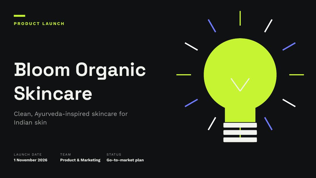 Bloom Organic Skincare (Obsidian Lime) — cover slide