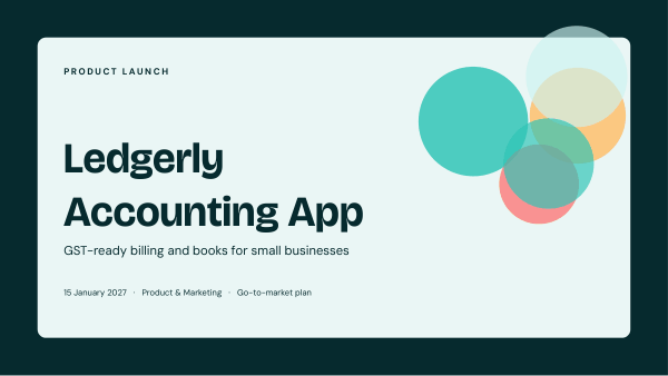 Ledgerly Accounting App (Deep Teal) — preview