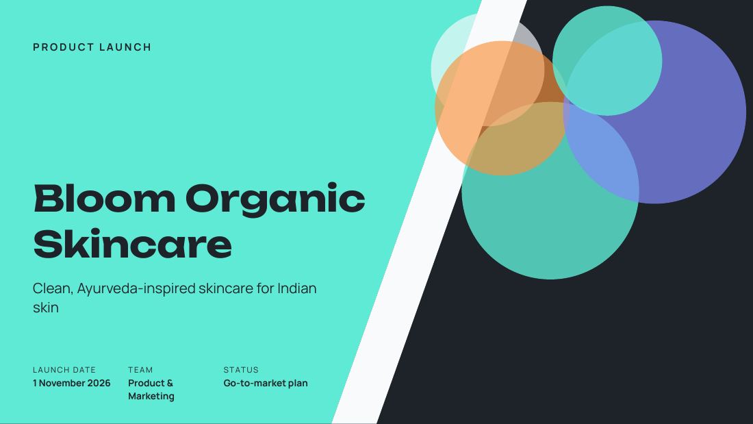 Bloom Organic Skincare (Slate Mint) — cover slide