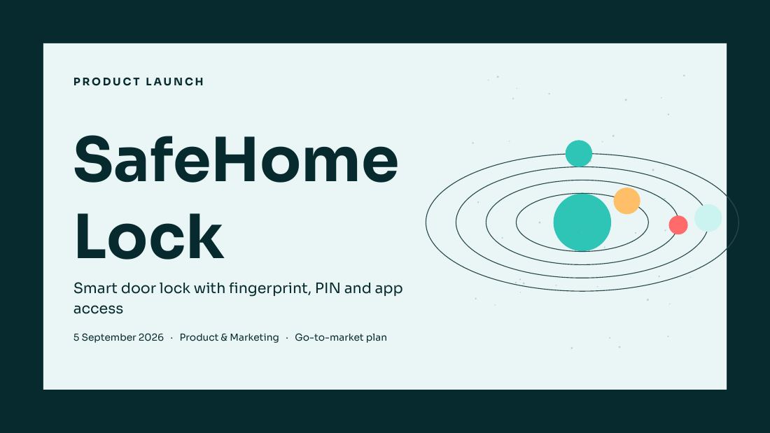 SafeHome Lock (Deep Teal) — cover slide