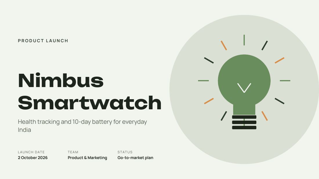 Nimbus Smartwatch (Sage) — cover slide