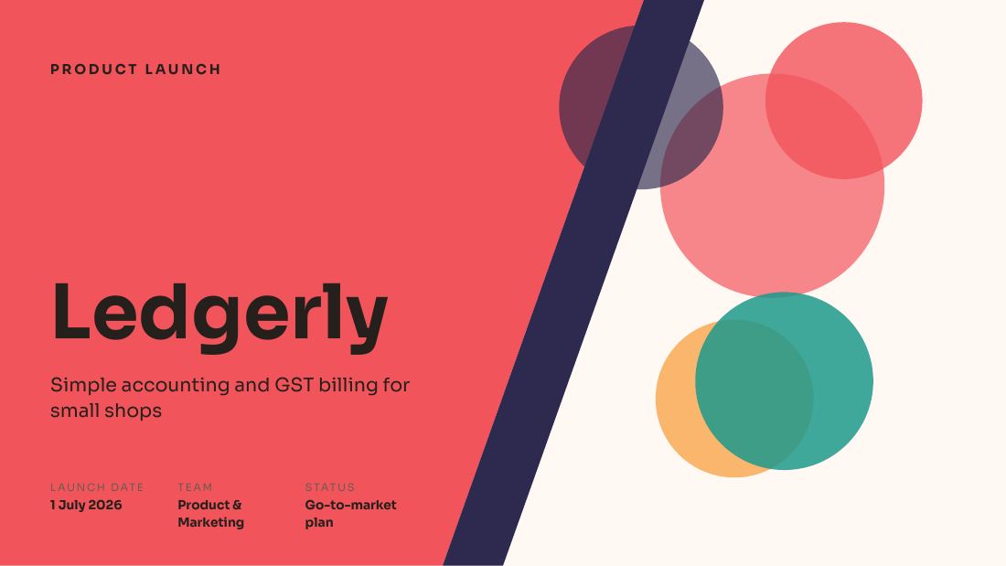 Ledgerly (Paper Coral) — cover slide