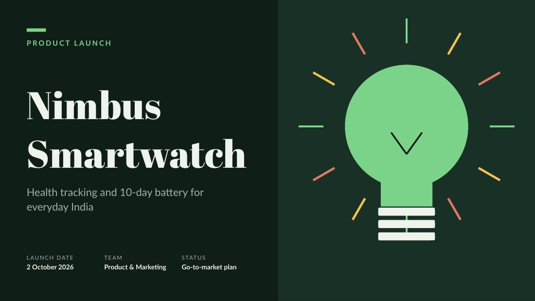 Nimbus Smartwatch (Forest Night) — cover slide
