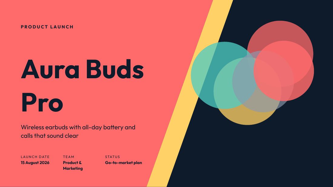 Aura Buds Pro (Navy Coral) — cover slide