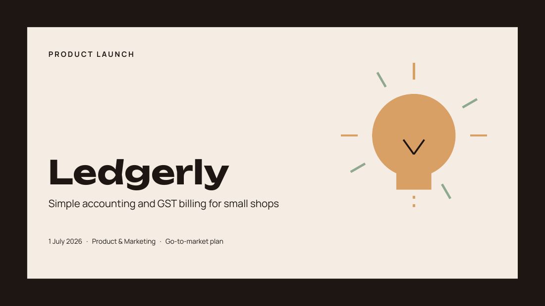Ledgerly (Espresso) — cover slide