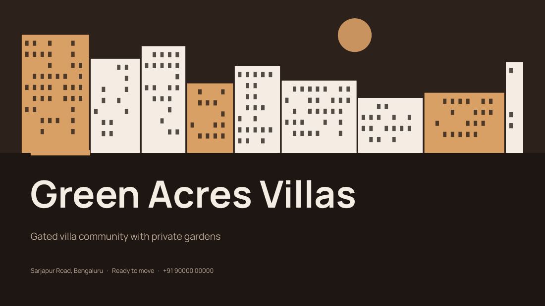 Green Acres Villas (Espresso) — cover slide