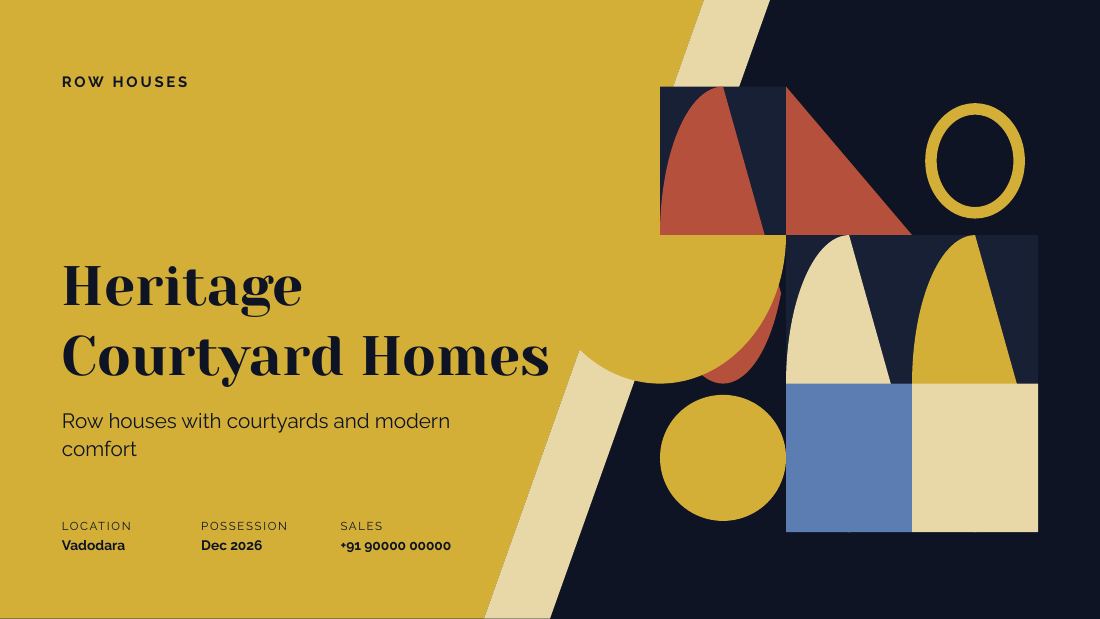 Heritage Courtyard Homes (Midnight Gold) — cover slide