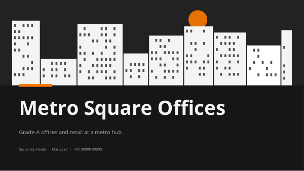 Metro Square Offices (Charcoal Orange) — preview