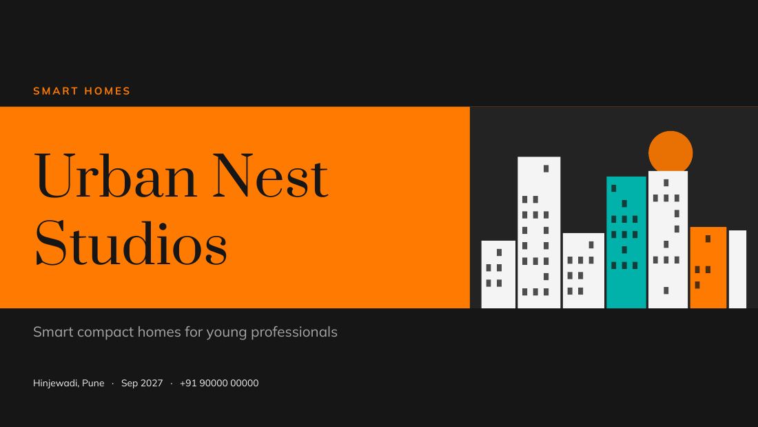 Urban Nest Studios (Charcoal Orange) — cover slide