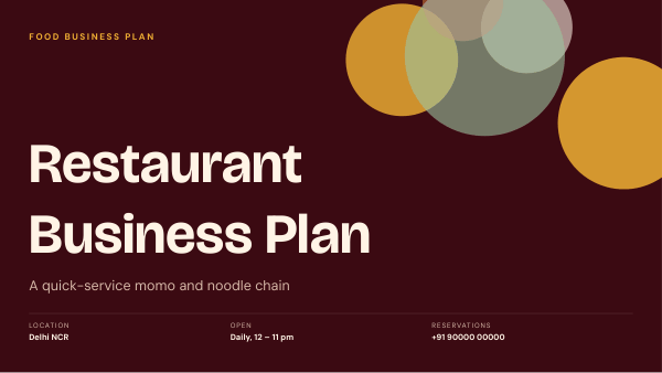 Restaurant Business Plan (Maroon Gold) — preview