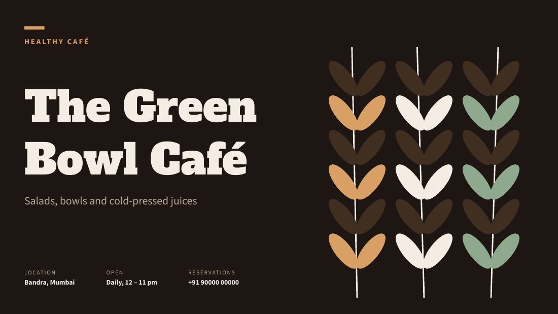 The Green Bowl Café (Espresso) — cover slide