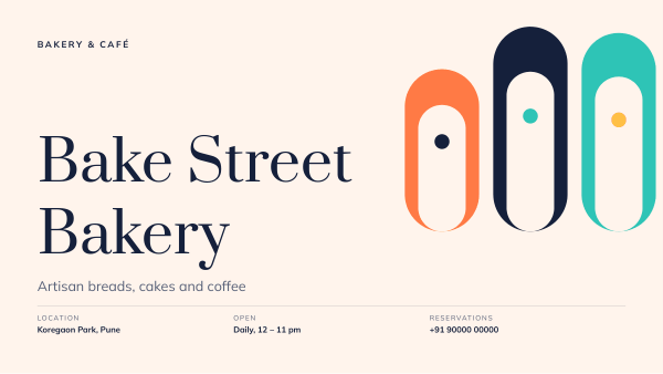 Bake Street Bakery (Peach Navy) — preview