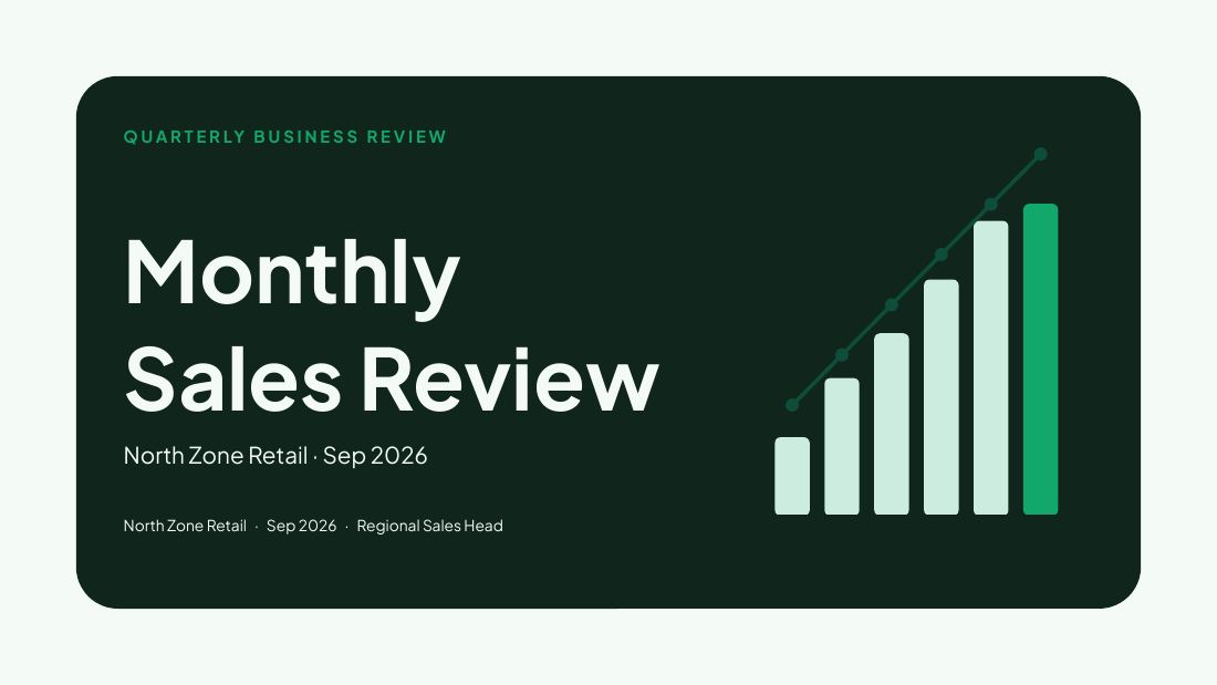 Monthly Sales Review (Fresh Mint) — cover slide