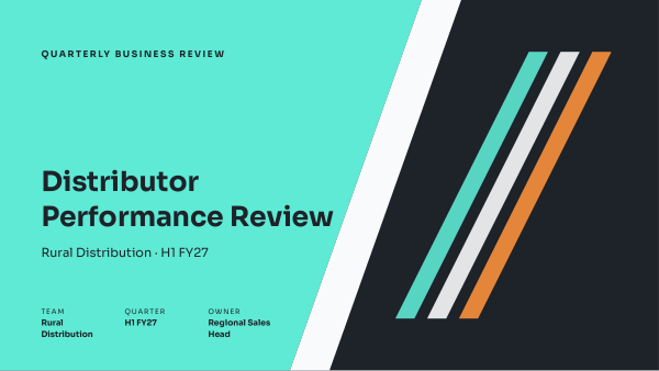 Distributor Performance Review (Slate Mint) — preview