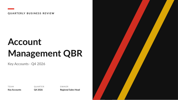 Account Management QBR (Swiss Red) — preview