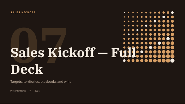 Sales Kickoff — Full Deck — Sales / QBR (long) — preview