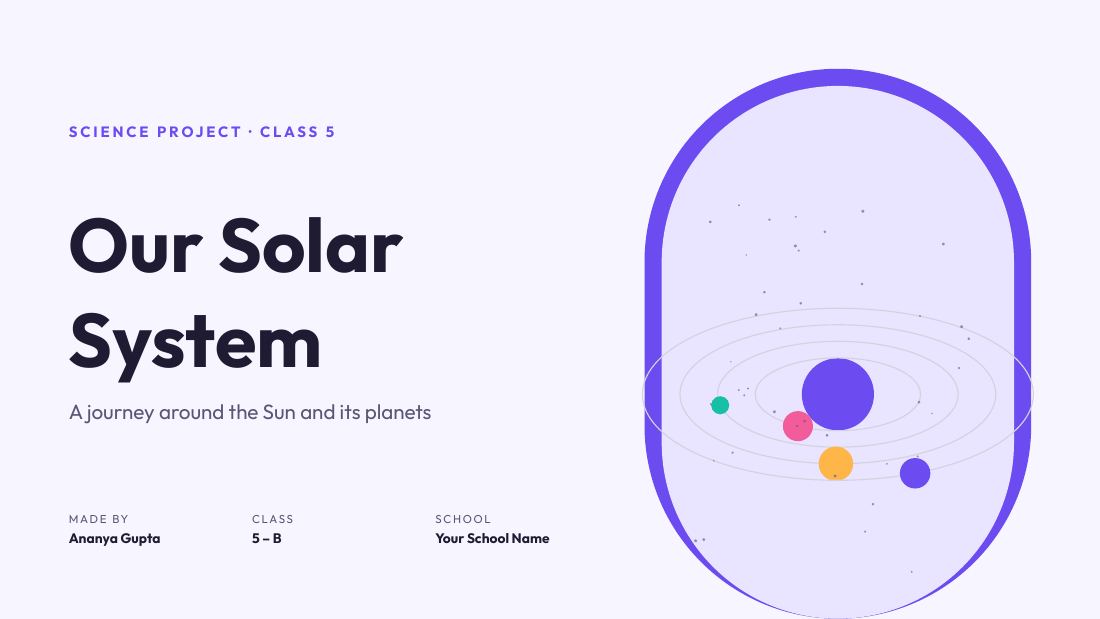 Our Solar System — cover slide
