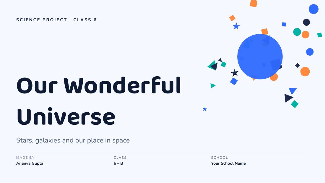 Our Wonderful Universe (Sky) — cover slide