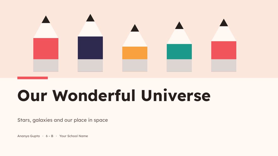 Our Wonderful Universe (Paper Coral) — cover slide