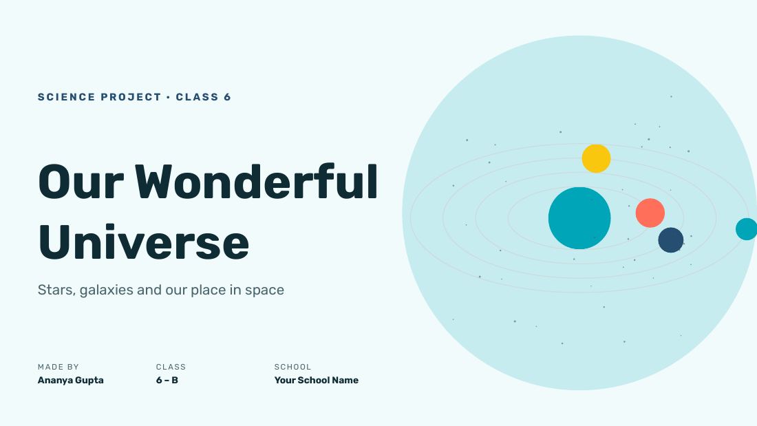 Our Wonderful Universe (Aqua Coral) — cover slide