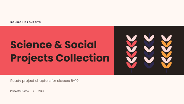 Science & Social Projects Collection — School project (long) — preview
