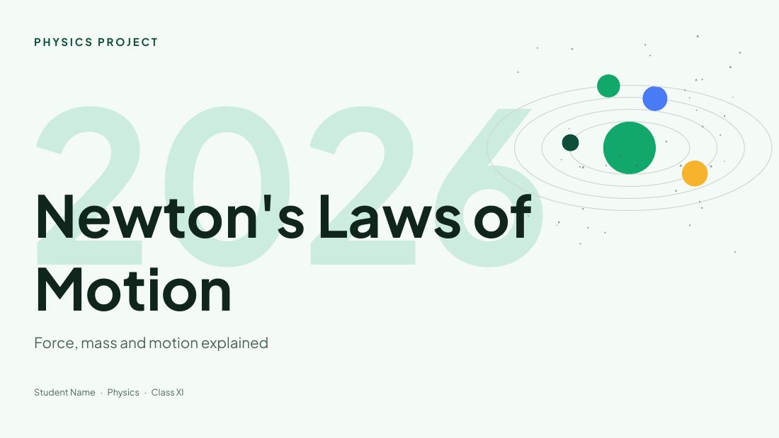 Newton's Laws of Motion (Fresh Mint) — cover slide