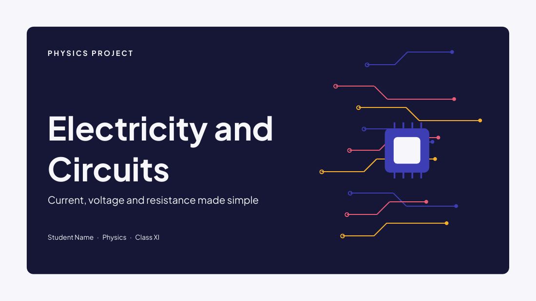 Electricity and Circuits (Indigo Light) — cover slide