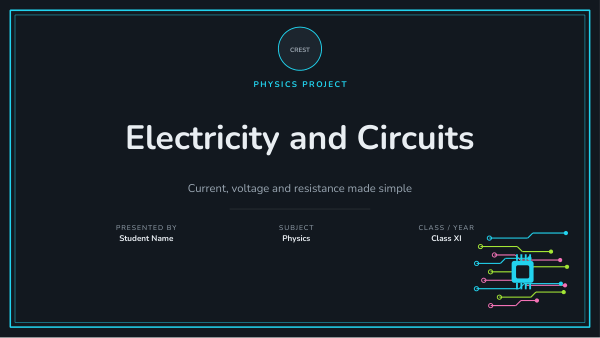 Electricity and Circuits (Gunmetal Cyan) — preview
