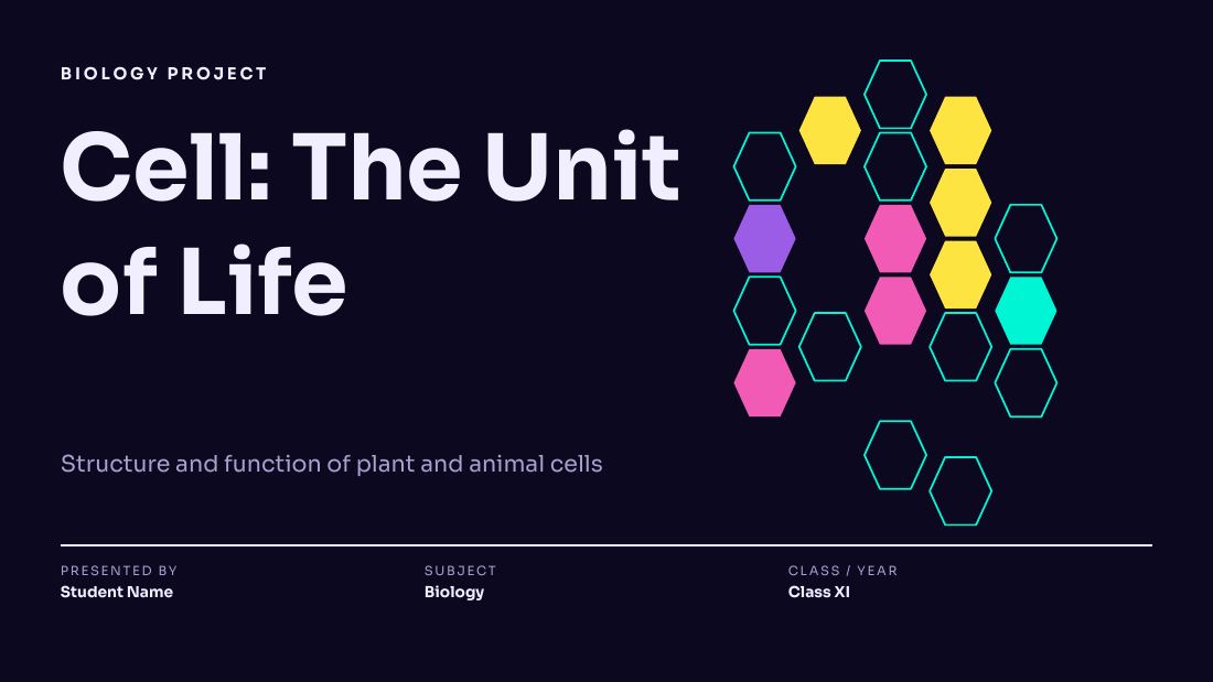 Cell: The Unit of Life (Neon Night) — cover slide