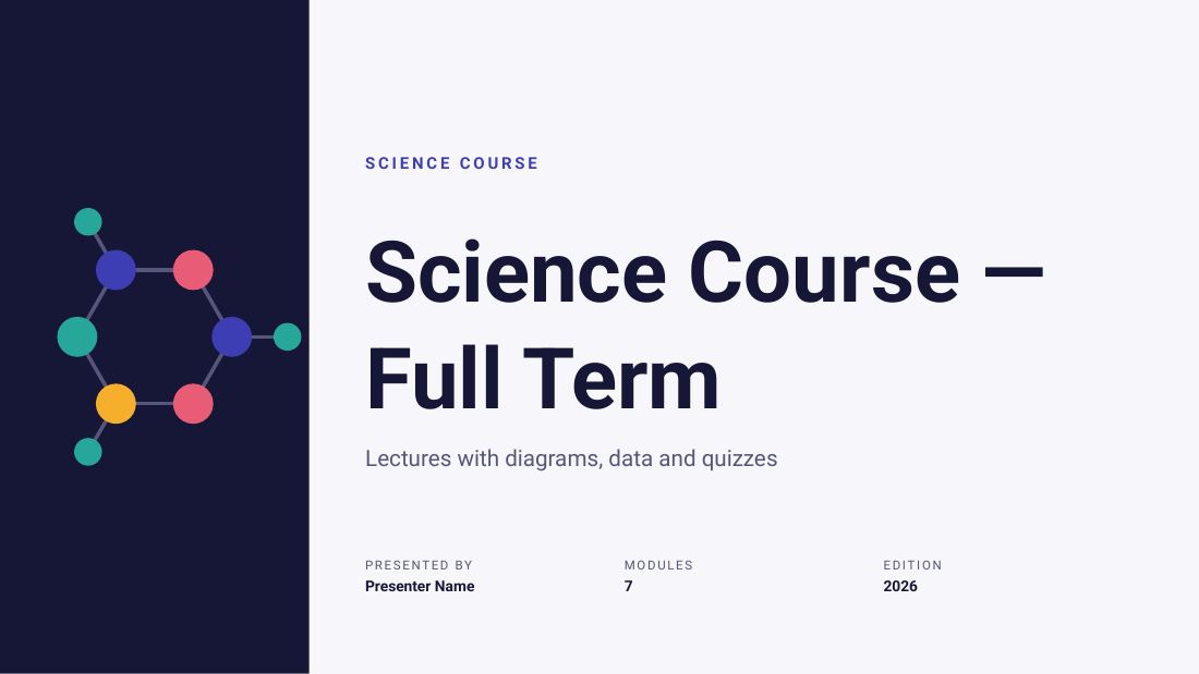 Science Course — Full Term — Science (long) — cover slide