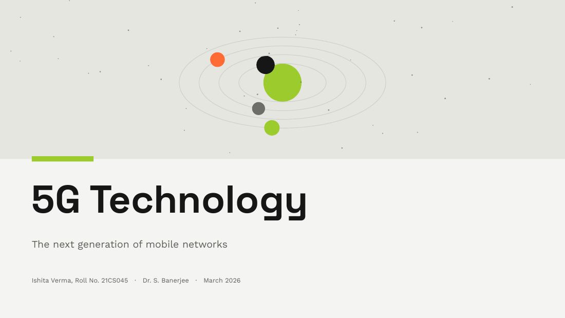5G Technology (Grey Lime) — cover slide