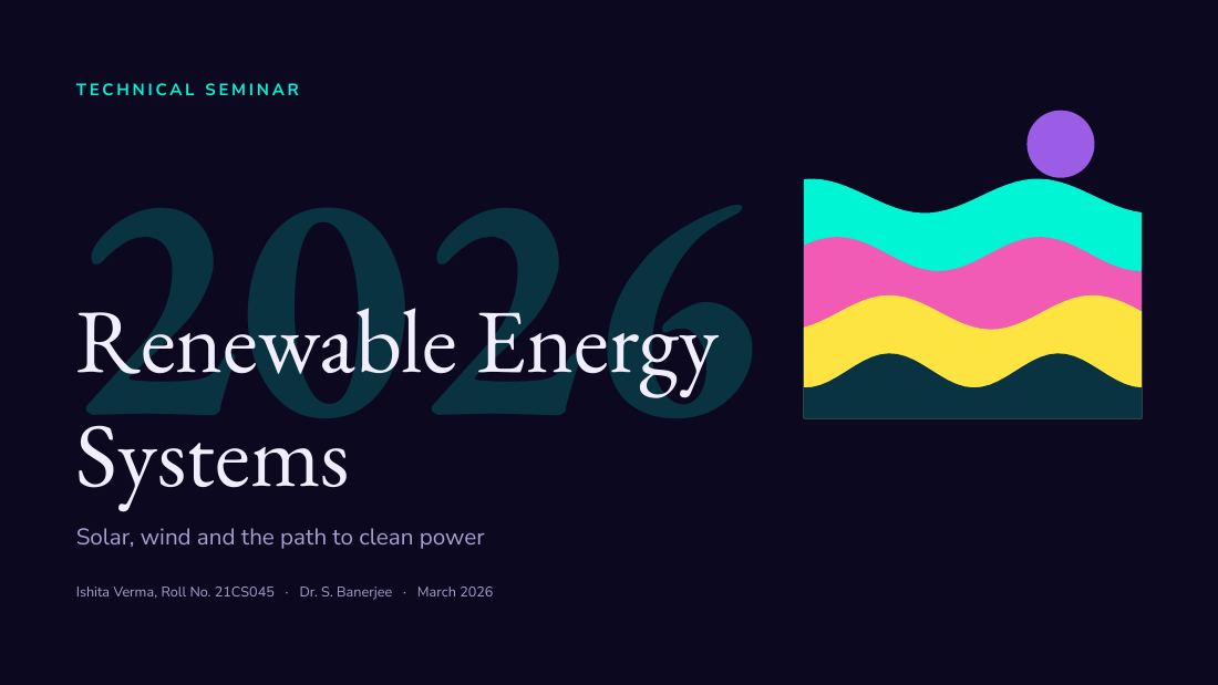 Renewable Energy Systems (Neon Night) — cover slide
