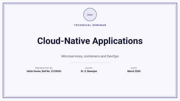 Cloud-Native Applications (Indigo Light) — preview