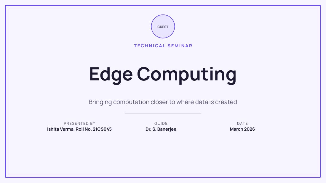 Edge Computing (Soft Lilac) — cover slide