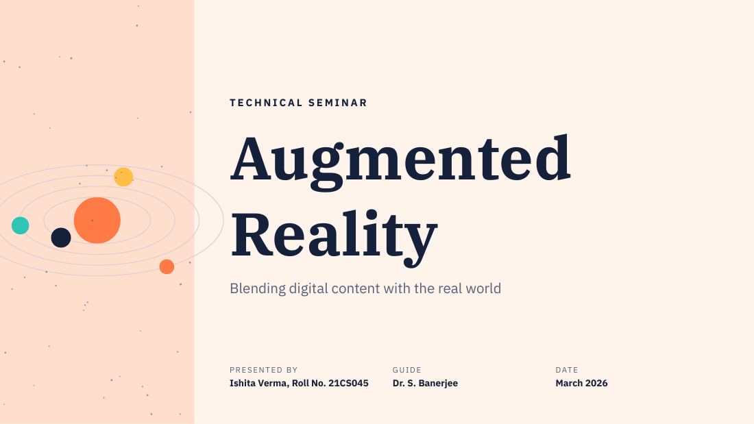 Augmented Reality (Peach Navy) — cover slide