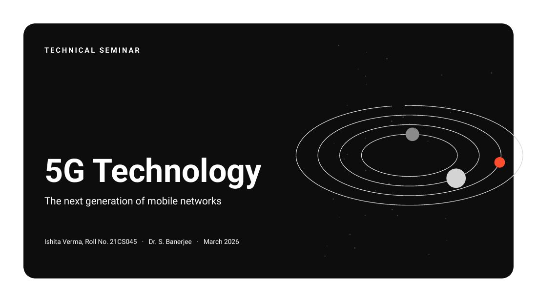 5G Technology (Mono) — cover slide