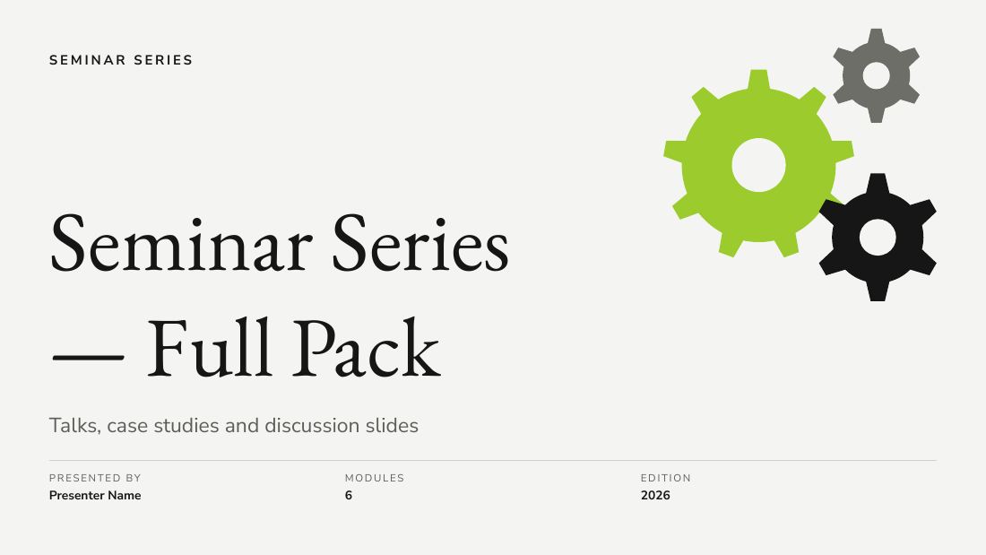 Seminar Series — Full Pack — Seminar (long) — cover slide
